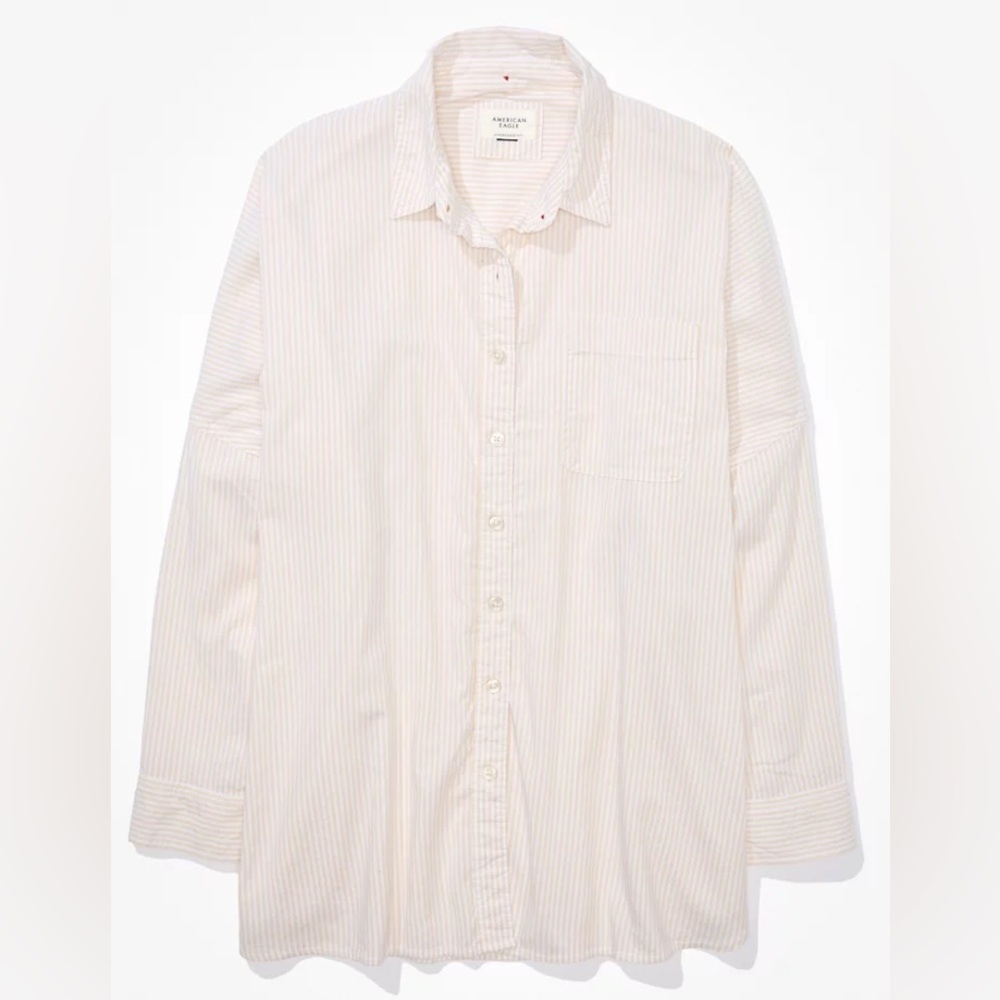 American Eagle Go Big Oversized Shirt Size Medium - Picture 2 of 6